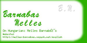 barnabas melles business card